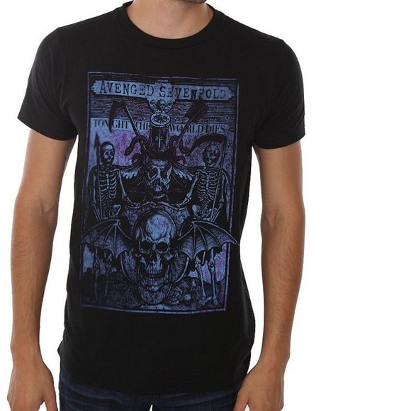 Avenged Sevenfold Tonight The World Dies metal rock Official T-Shirt S big NWT - Picture 1 of 3